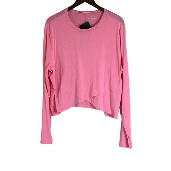 Fourlaps Women's Long Sleeve Cropped Recharge Tee Strawberry Size XXL NWT - Picture 1 of 6